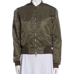 Rag and Bone Olive Bomber Jacket, Size Small